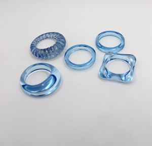 Ari 5 Piece Acrylic Ring Set