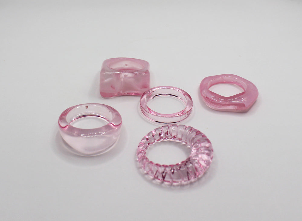 Ari 5 Piece Acrylic Ring Set